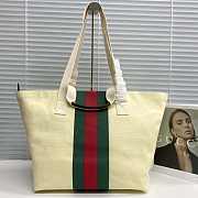 GUCCI | Positano medium tote bag Ivory washed-effect canvas - 2