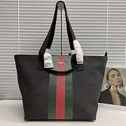 GUCCI | Positano medium tote bag Black washed-effect canvas - 1