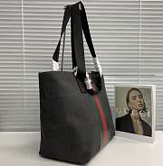 GUCCI | Positano medium tote bag Black washed-effect canvas - 5