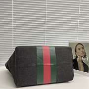 GUCCI | Positano medium tote bag Black washed-effect canvas - 4