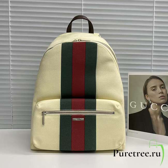 GUCCI | Positano large backpack in Ivory canvas - 1