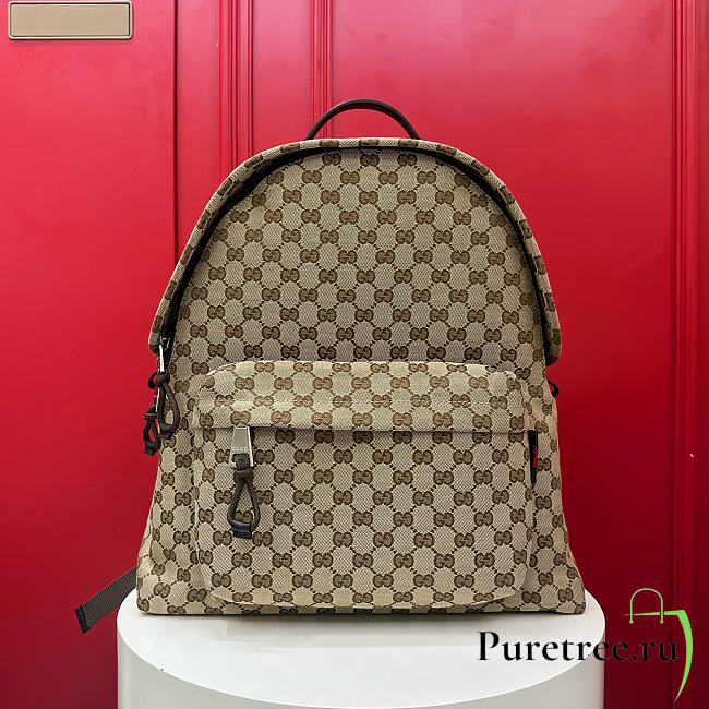 GUCCI | Medium GG Backpack In Beige Canvas - 1