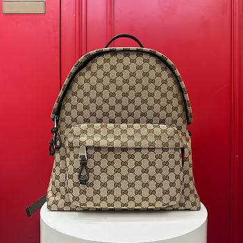 GUCCI | Medium GG Backpack In Beige Canvas