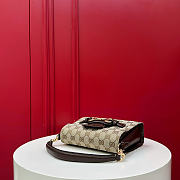 GUCCI | Horsebit Duomo small top handle bag sand and brown GG canvas - 4