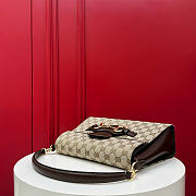 GUCCI | Horsebit Duomo medium top handle bag sand and brown GG canvas - 6