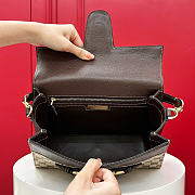 GUCCI | Horsebit Duomo medium top handle bag sand and brown GG canvas - 4
