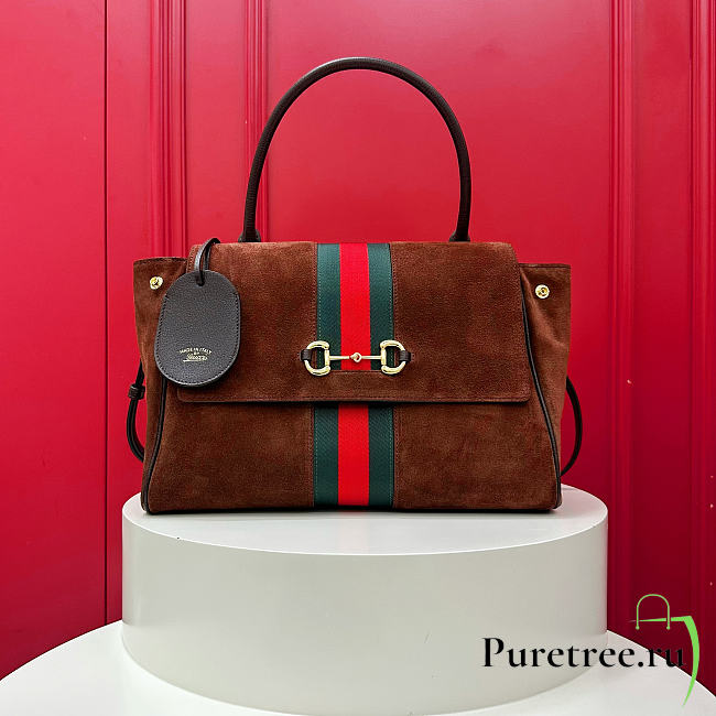 GUCCI | Paparazzo medium top handle bag dark brown - 1