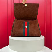 GUCCI | Paparazzo medium top handle bag dark brown - 4