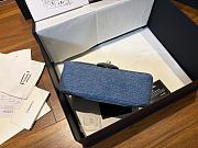 CHANEL | Blue Quilted Denim Mini Classic Flap Bag  - 6