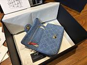 CHANEL | Blue Quilted Denim Mini Classic Flap Bag  - 2