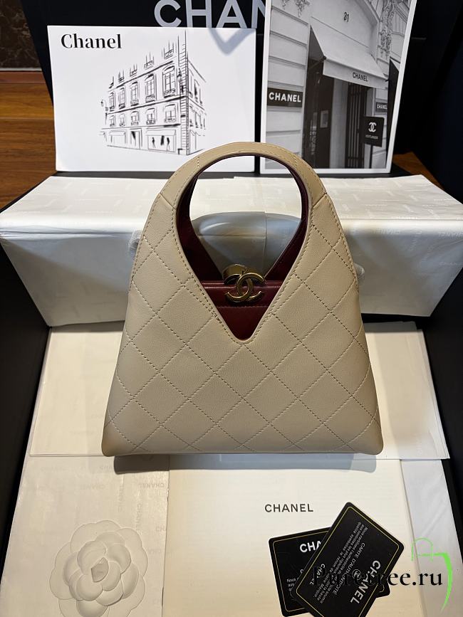 CHANEL | Calfskin Chic Lady Small Shopping Tote In Beige - 1