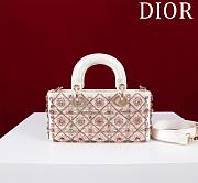 DIOR | Lady D-Joy Small Embroidered with Tassels Light Pink - 6