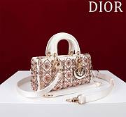DIOR | Lady D-Joy Small Embroidered with Tassels Light Pink - 3