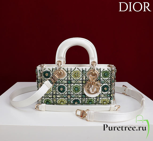 DIOR | Lady D-Joy Small Embroidered with Tassels Green - 1