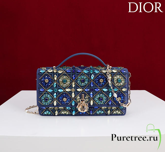 DIOR | Miss Embroidered Blue with Blue Rhinestones - 1