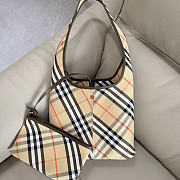 BURBERRY | Small Check Twill Shoulder Bag In Beige - 1