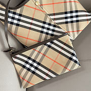BURBERRY | Small Check Twill Shoulder Bag In Beige - 2