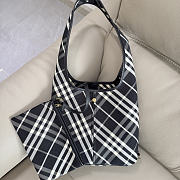 BURBERRY | Small Check Twill Shoulder Bag In Black - 1