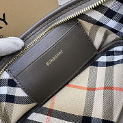 BURBERRY | Mini Check Shoulder Bag in Cotton Twill Beige - 2