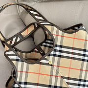 BURBERRY | Check Tote Bag In Beige - 6