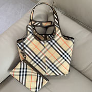 BURBERRY | Check Tote Bag In Beige - 5