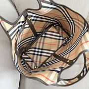 BURBERRY | Check Tote Bag In Beige - 4