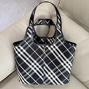 BURBERRY | Check Tote Bag In Black - 1