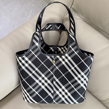 BURBERRY | Check Tote Bag In Black