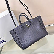 BURBERRY | Medium Rocking Horse Tote Bag in Croc-embossed Leather  - 5
