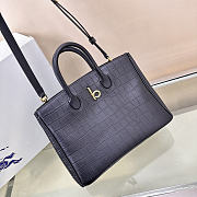 BURBERRY | Medium Rocking Horse Tote Bag in Croc-embossed Leather  - 6