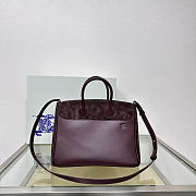 BURBERRY | Medium Rocking Horse Tote Bag in Suede Burgundy - 4