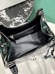 PRADA | Glossy Calfskin Medium Tote Bag Black  - 3