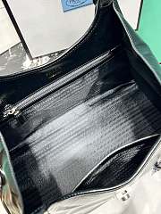 PRADA | Glossy Calfskin Large Tote Bag Black - 6