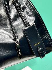PRADA | Glossy Calfskin Large Tote Bag Black - 4