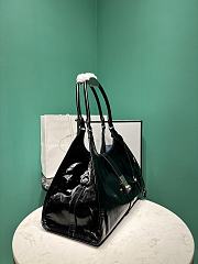 PRADA | Glossy Calfskin Large Tote Bag Black - 2