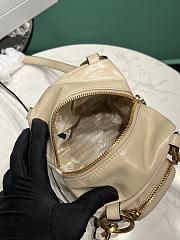 PRADA | Soft calfskin mini slouchy shoulder bag beige - 6