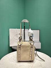 PRADA | Soft calfskin mini slouchy shoulder bag beige - 5