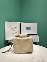 PRADA | Soft calfskin mini slouchy shoulder bag beige - 4