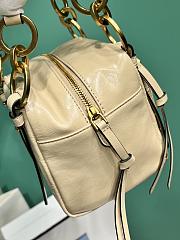 PRADA | Soft calfskin mini slouchy shoulder bag beige - 2