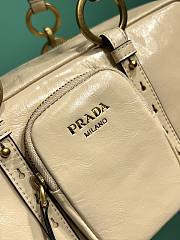 PRADA | Soft calfskin large slouchy shoulder bag beige - 6