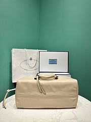 PRADA | Soft calfskin large slouchy shoulder bag beige - 2