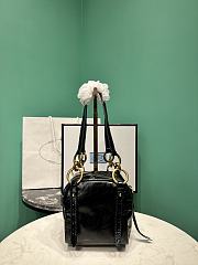 PRADA | Soft calfskin mini slouchy shoulder bag black - 4