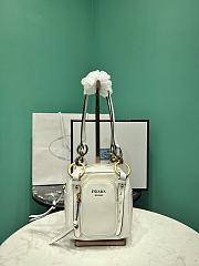 PRADA | Soft calfskin mini slouchy shoulder bag white - 1