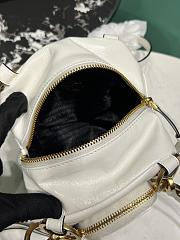 PRADA | Soft calfskin mini slouchy shoulder bag white - 5