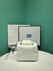 PRADA | Soft calfskin mini slouchy shoulder bag white - 4