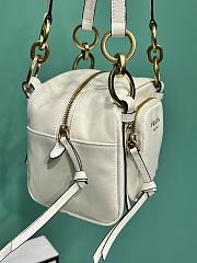 PRADA | Soft calfskin mini slouchy shoulder bag white - 3