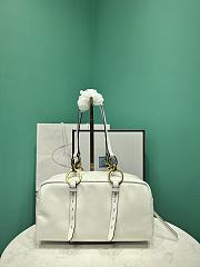 PRADA | Soft calfskin large slouchy shoulder bag white - 6