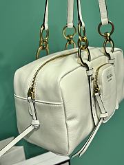 PRADA | Soft calfskin large slouchy shoulder bag white - 4