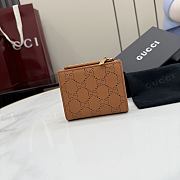 GUCCI | Small Perforated GG Wallet In Brown - 1