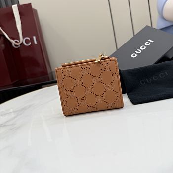 GUCCI | Small Perforated GG Wallet In Brown